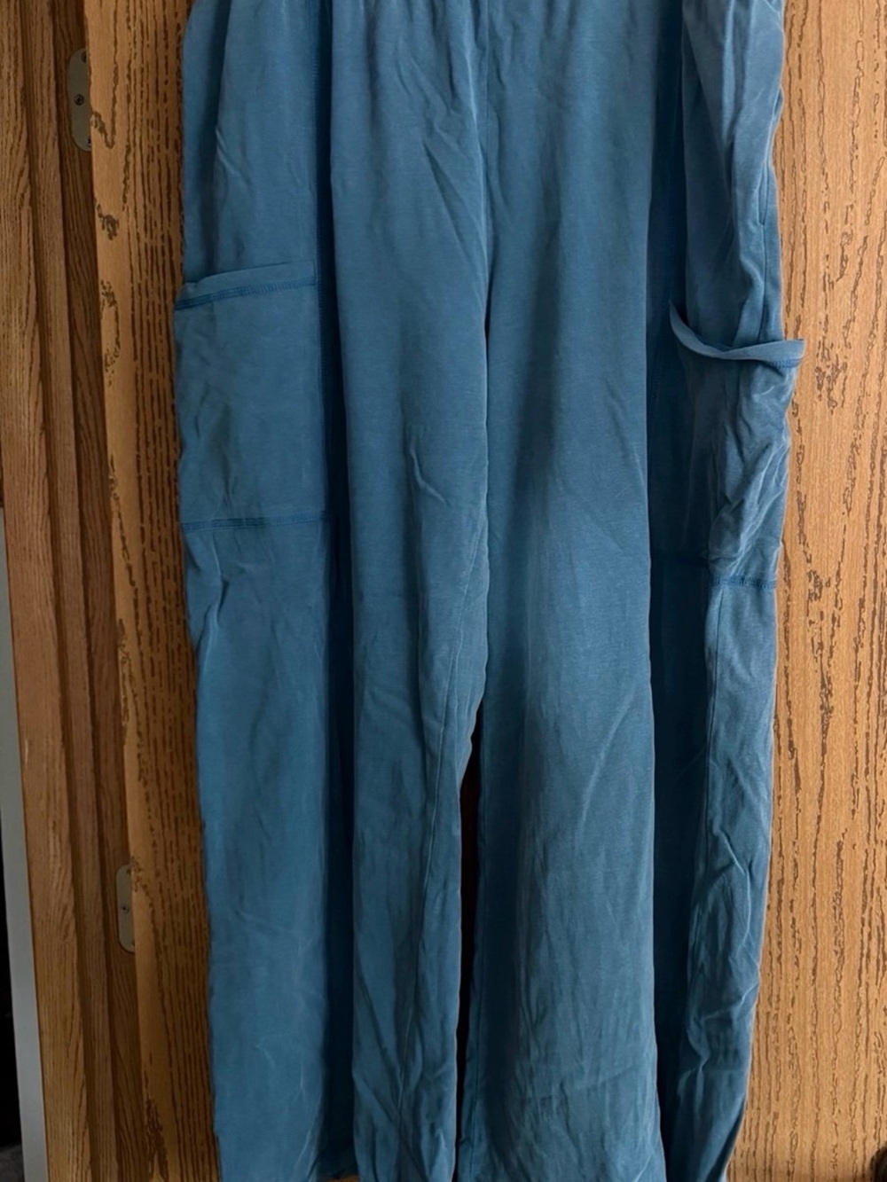 Heyson Wide-Leg Pants in Teal Blue